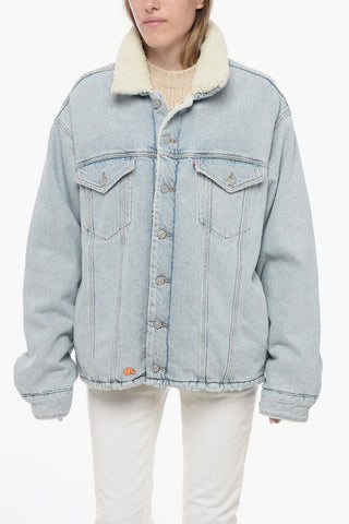 LEVIS Denim UNISEX Jacket with faux Fur
