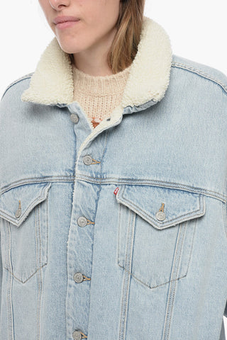 LEVIS Denim UNISEX Jacket with faux Fur