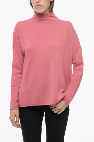 Cashmere Turtleneck Sweater with Side Slits