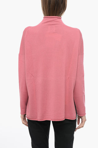 Cashmere Turtleneck Sweater with Side Slits