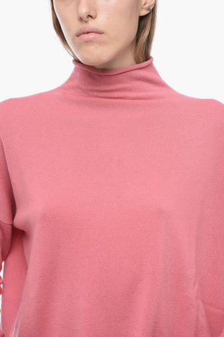 Cashmere Turtleneck Sweater with Side Slits