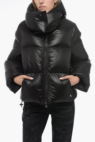 Puff Down-Jacket with Tutleneck