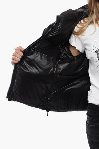 Puff Down-Jacket with Tutleneck