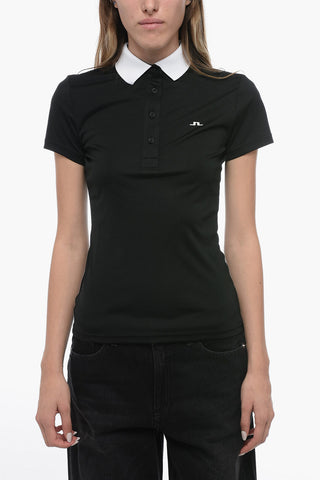 Technical Fabric CASSIE Polo Shirt with Contrasting Collar