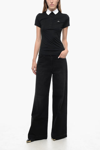 Technical Fabric CASSIE Polo Shirt with Contrasting Collar
