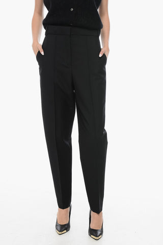 Blanded Mohair Coocon Pants with High Waist