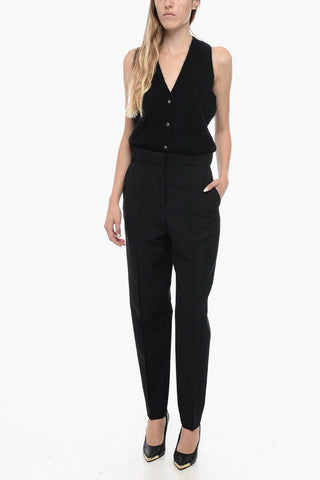 Blanded Mohair Coocon Pants with High Waist