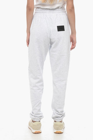 Joggers in Cotone Garzato con Logo a Contrasto