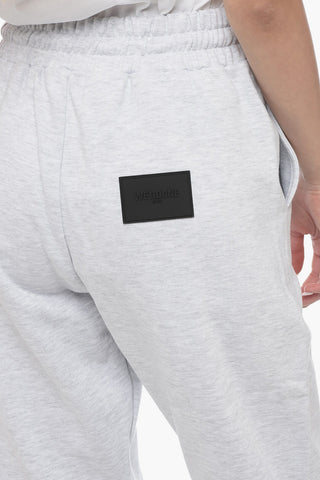 Joggers in Cotone Garzato con Logo a Contrasto