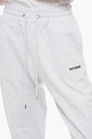 Joggers in Cotone Garzato con Logo a Contrasto