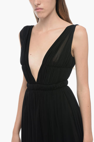 Semi-sheer Mini Dress with Open Back