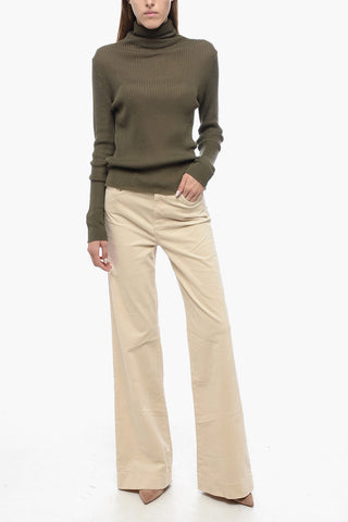Ribbed MerinoWool Turtleneck Sweater