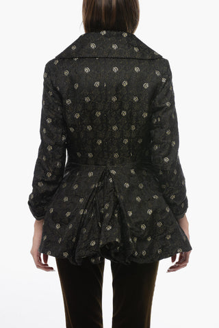 Brocade Blazer with Flounced Tail