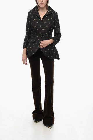 Brocade Blazer with Flounced Tail