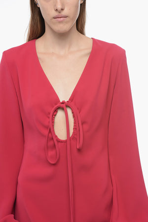 Vestito a Trapezio con Dettaglio Allacciato