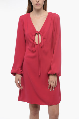 Vestito a Trapezio con Dettaglio Allacciato