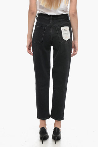 LUXE VINTAGE Stretch Denim MALIA Jeans with Silver-Tone Button 16cm