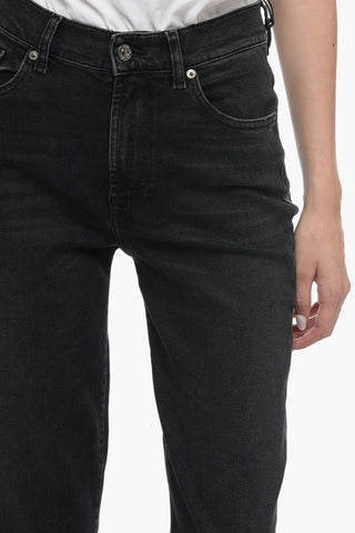 LUXE VINTAGE Stretch Denim MALIA Jeans with Silver-Tone Button 16cm