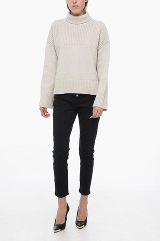 Asymmetrical Turtleneck Sweater