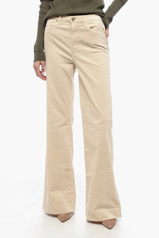 Pantaloni 5 Tasche in Velour