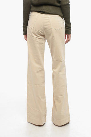 Pantaloni 5 Tasche in Velour