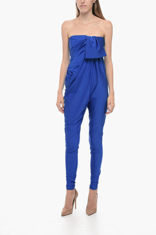 Draped Jumpsuit with Decorative Detail