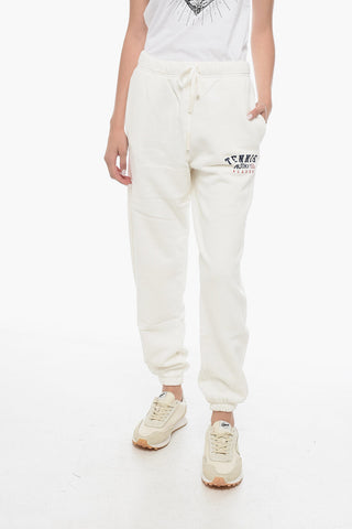 Fleeced-Cotton Joggers with Drawstring Waist