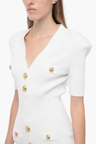 Knitted Dress with Trompe l'Oeil Effect