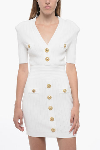 Knitted Dress with Trompe l'Oeil Effect