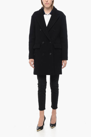 Blended Virgin Wool LANNA Coat with Double-Brest Desing