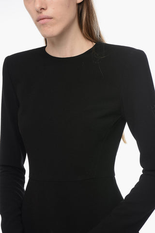 Stretchy Midì Dress with Padded Shoulders
