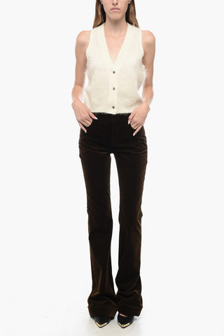 Ribbed Knitted V-Neck Vest