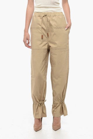 Pantaloni Cargo con Coulisse alle Caviglie