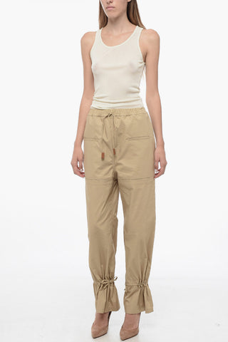 Pantaloni Cargo con Coulisse alle Caviglie