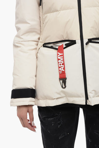 YS ARMY Quilted Down-Jacket with Fur Removable Collar