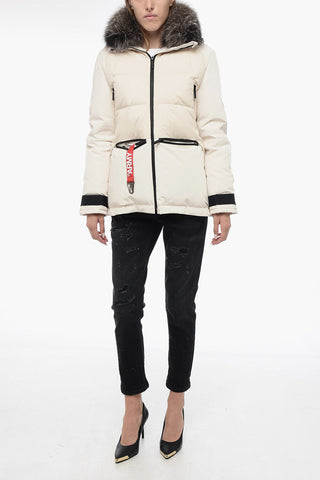 YS ARMY Quilted Down-Jacket with Fur Removable Collar