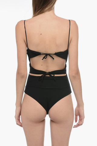 Costume Intero Cut-Out con Dettaglio Metallico