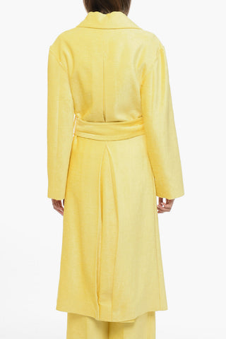 Chenille Coat with Raw-Cut Trims Details
