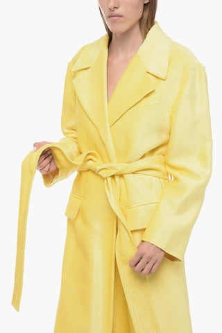 Chenille Coat with Raw-Cut Trims Details