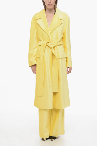 Chenille Coat with Raw-Cut Trims Details