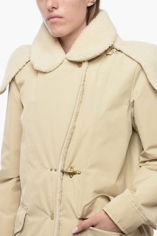 Pile-Borg Paded Parka with Hanger Detail