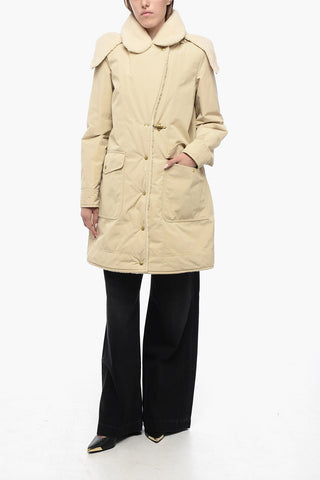 Pile-Borg Paded Parka with Hanger Detail