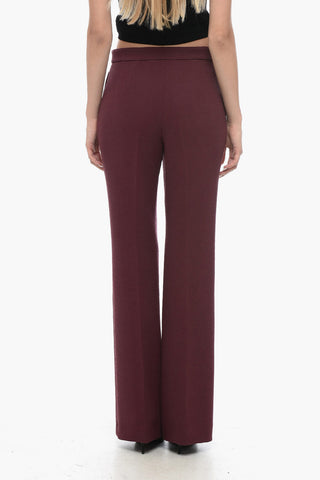 COUTURE Textured Virgin Wool Pants with Straight-Fit