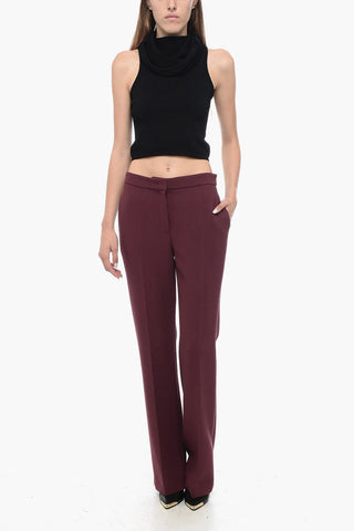 COUTURE Textured Virgin Wool Pants with Straight-Fit