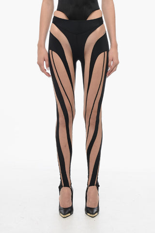 Stirrup Leggins with Mesh Insert