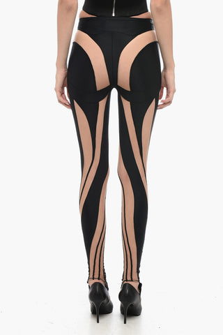 Stirrup Leggins with Mesh Insert