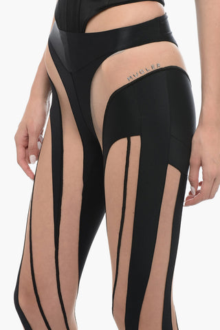 Stirrup Leggins with Mesh Insert