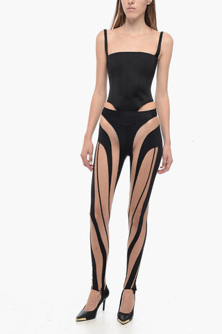 Stirrup Leggins with Mesh Insert