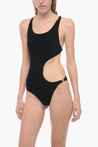 Cut-out Swimsuit with Criss Cross Straps