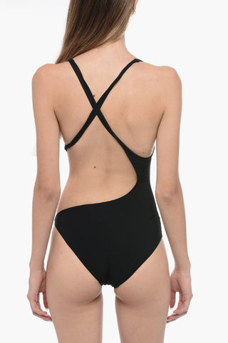 Cut-out Swimsuit with Criss Cross Straps